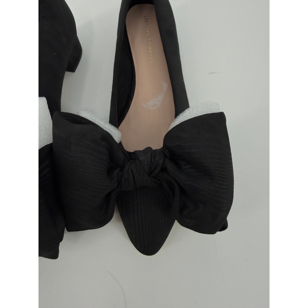 NEW Loeffler Randall Black Noa Grosgrain Bow Pointed Toe Block Heel Pumps 9.5 B - Picture 8 of 14